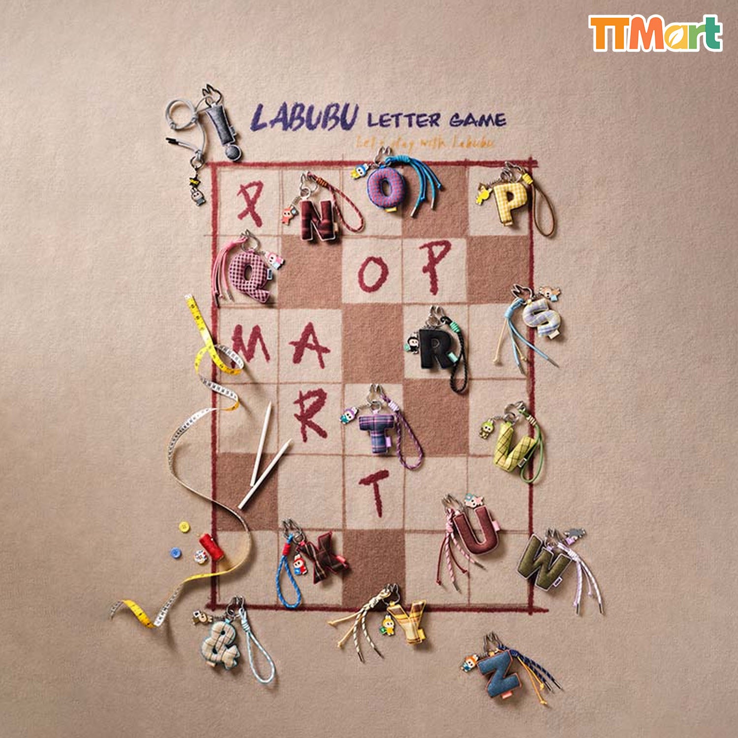 THE MONSTERS LABUBU Pin For Love Series - Letter Pendant