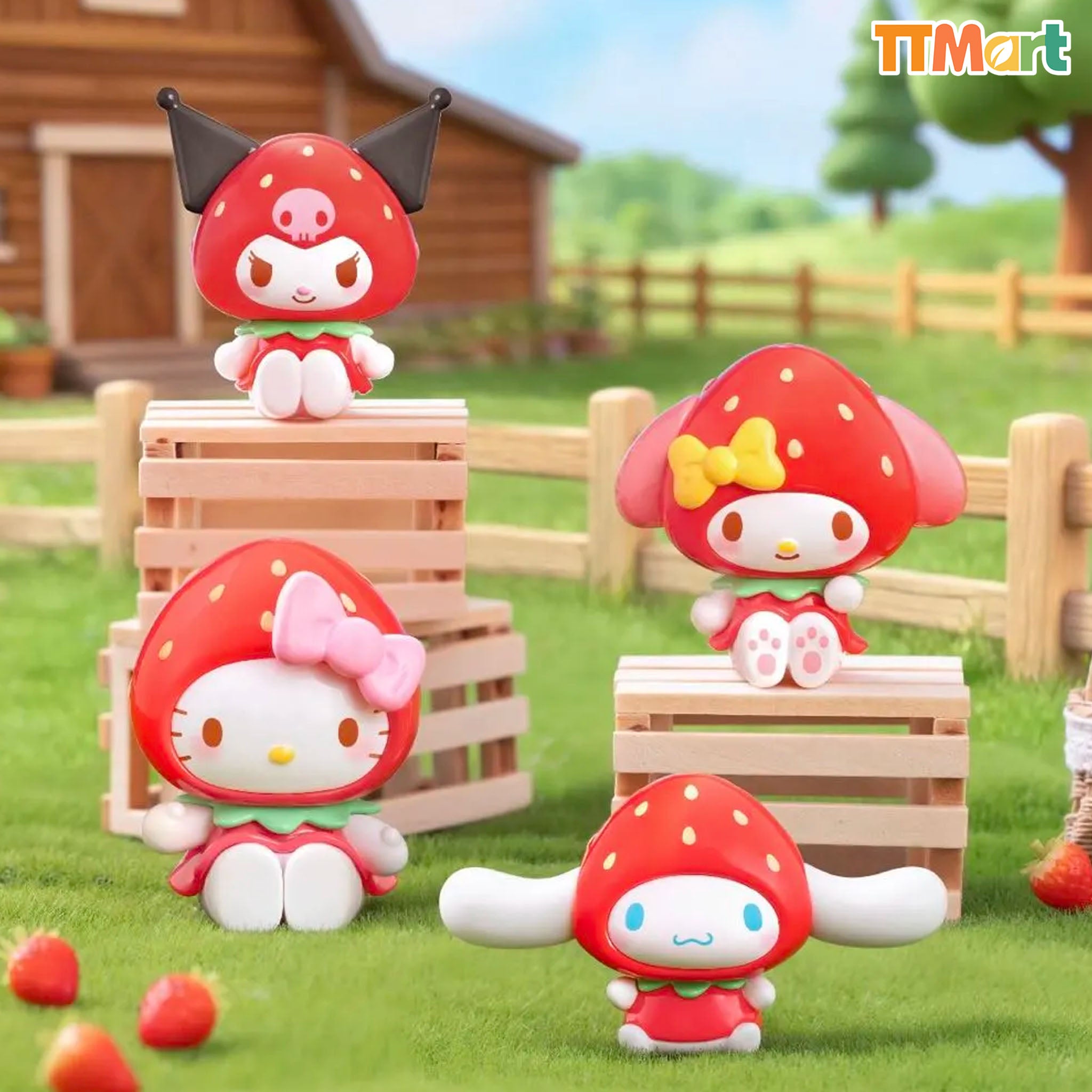 SANRIO Strawberry Candy Mini Figure Keychain Series Blind Box