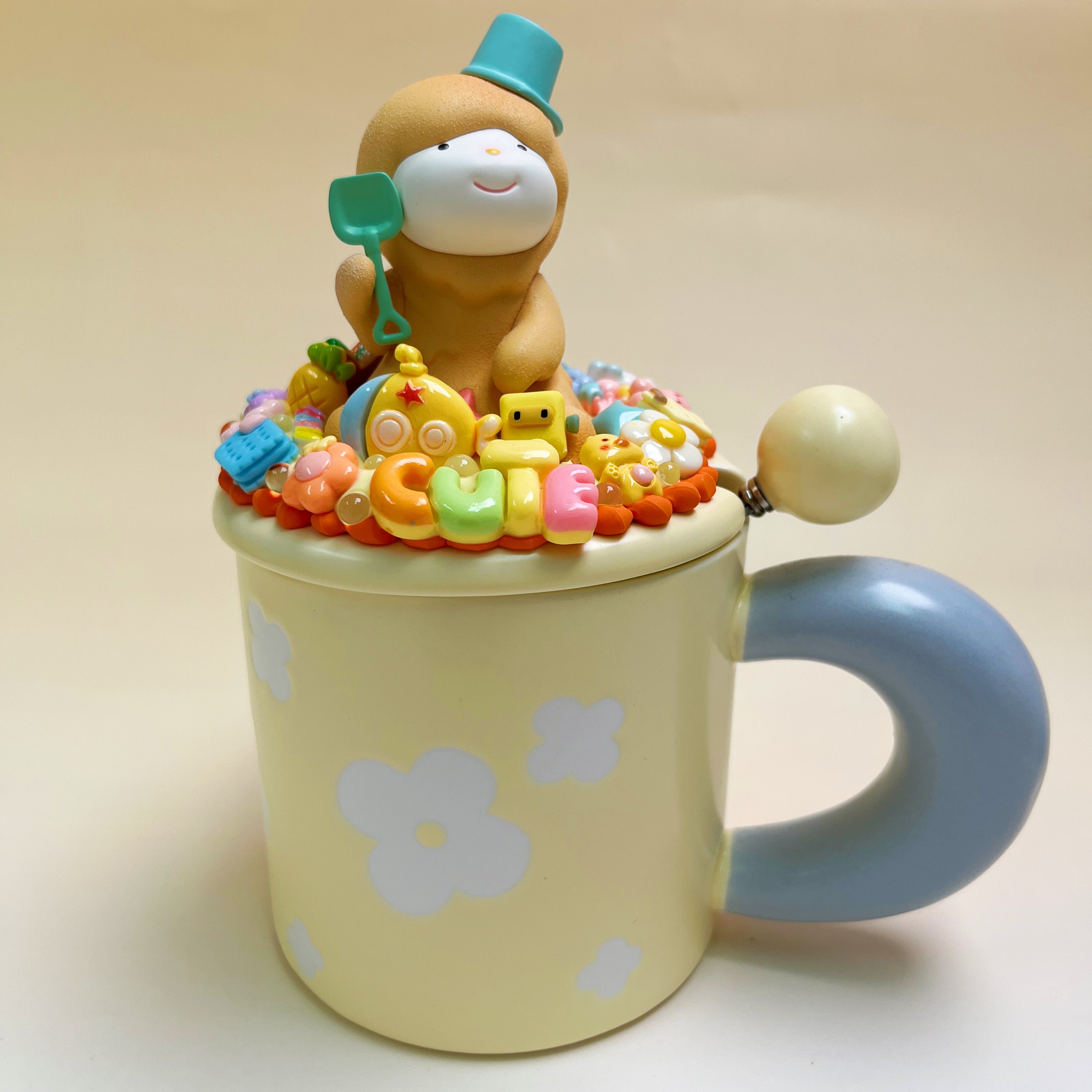 [F.UN] Limited DIY Mug Wtih Cream Glue And Figure Blind Box