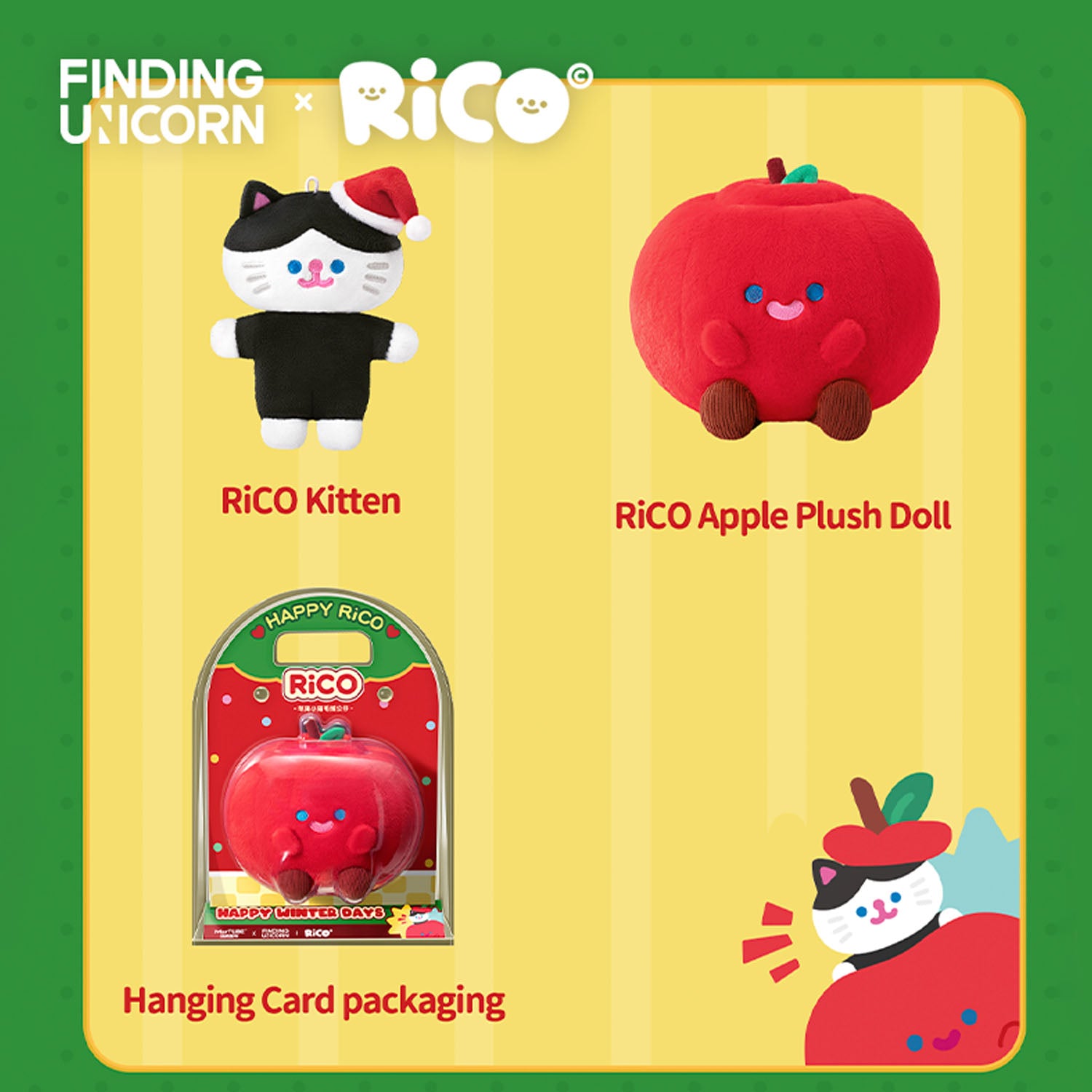 [F.UN] RiCO Apple Kitten Plush Doll