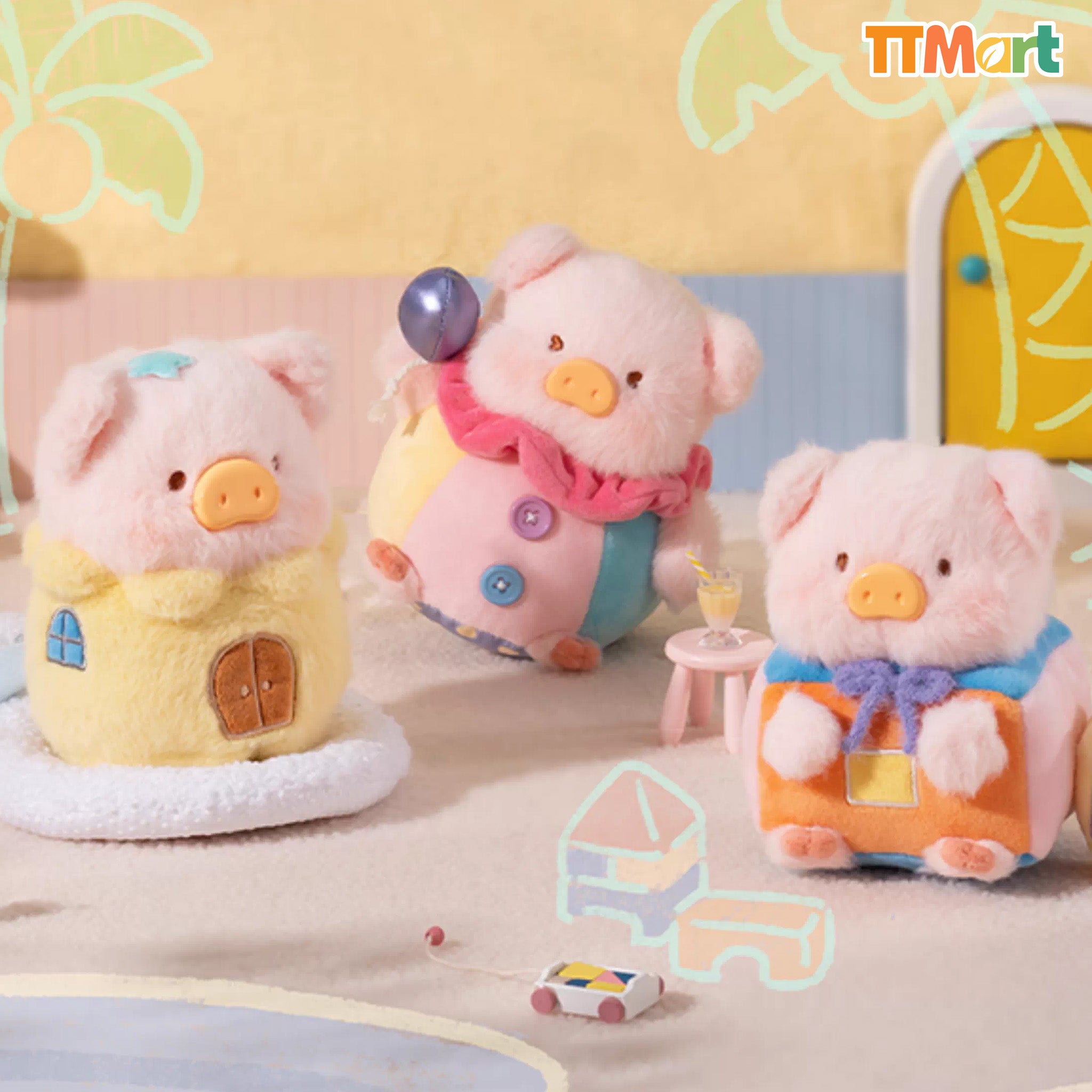 LULU THE PIGGY Come Play Series Plush Keychain Blind Box