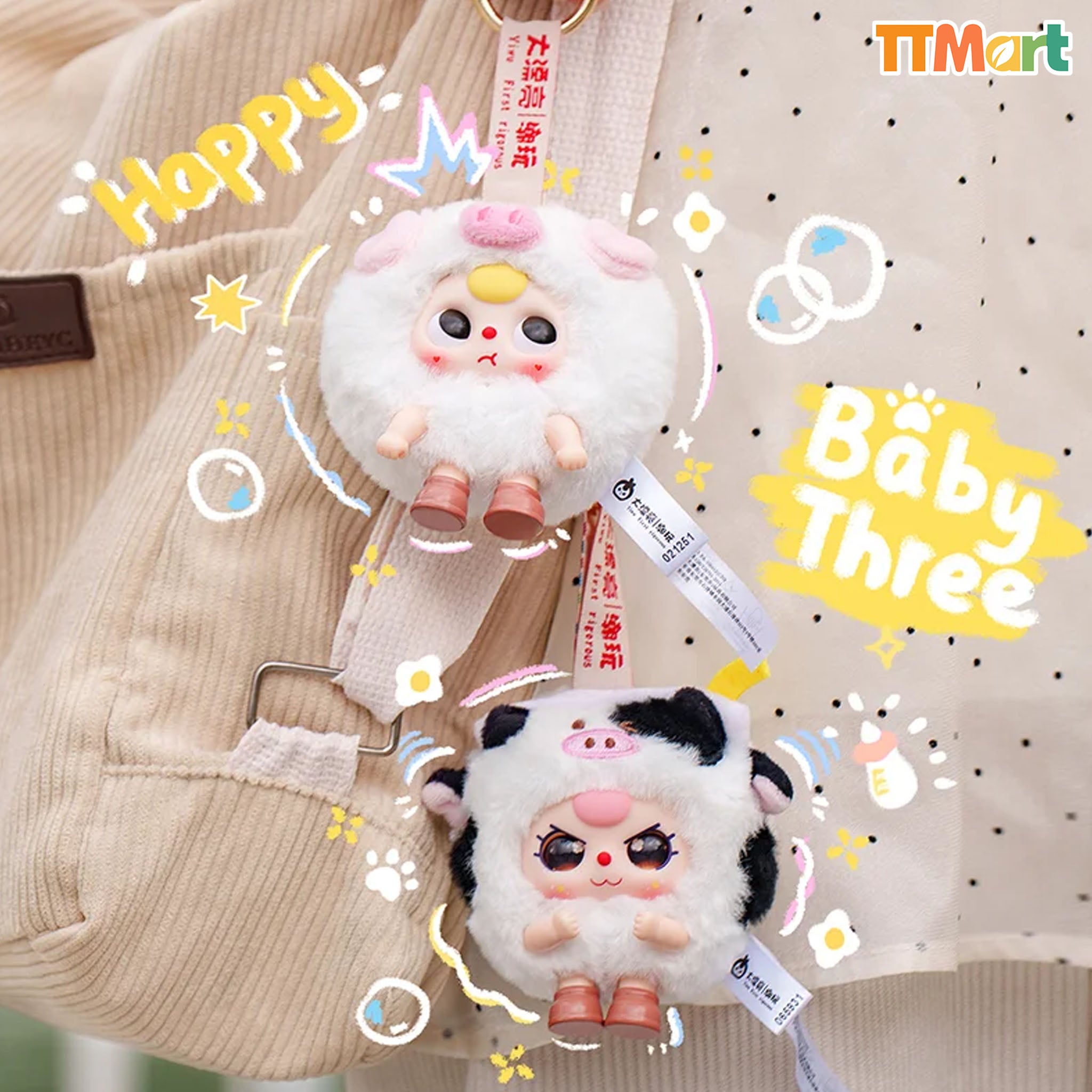 Baby Three Round Beast Series Plush Blind Box