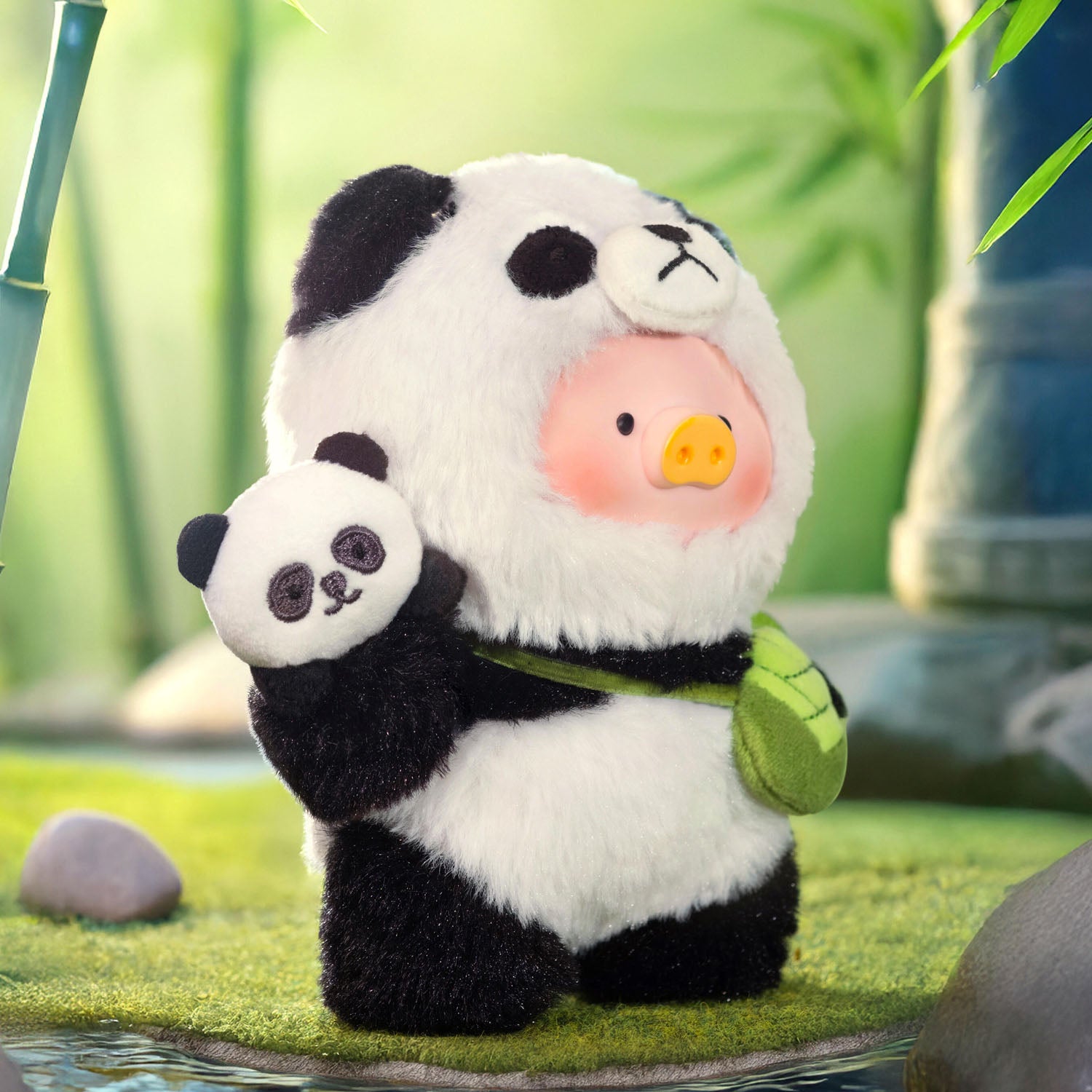 LULU THE PIGGY Panda Plush Hanging Card