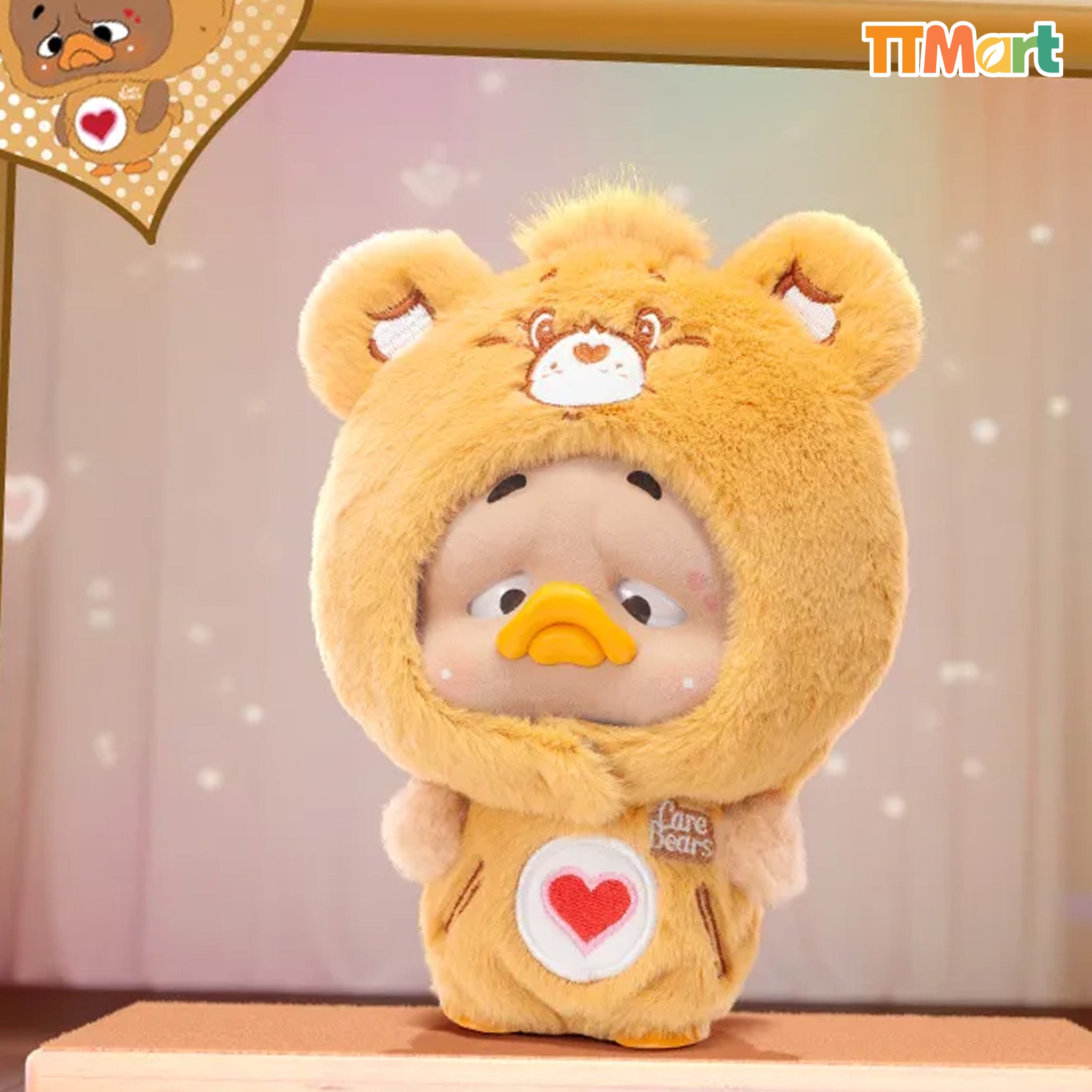 UPSETDUCK X Care Bears Neon Sweetheart Duck Series Plush Blind Box