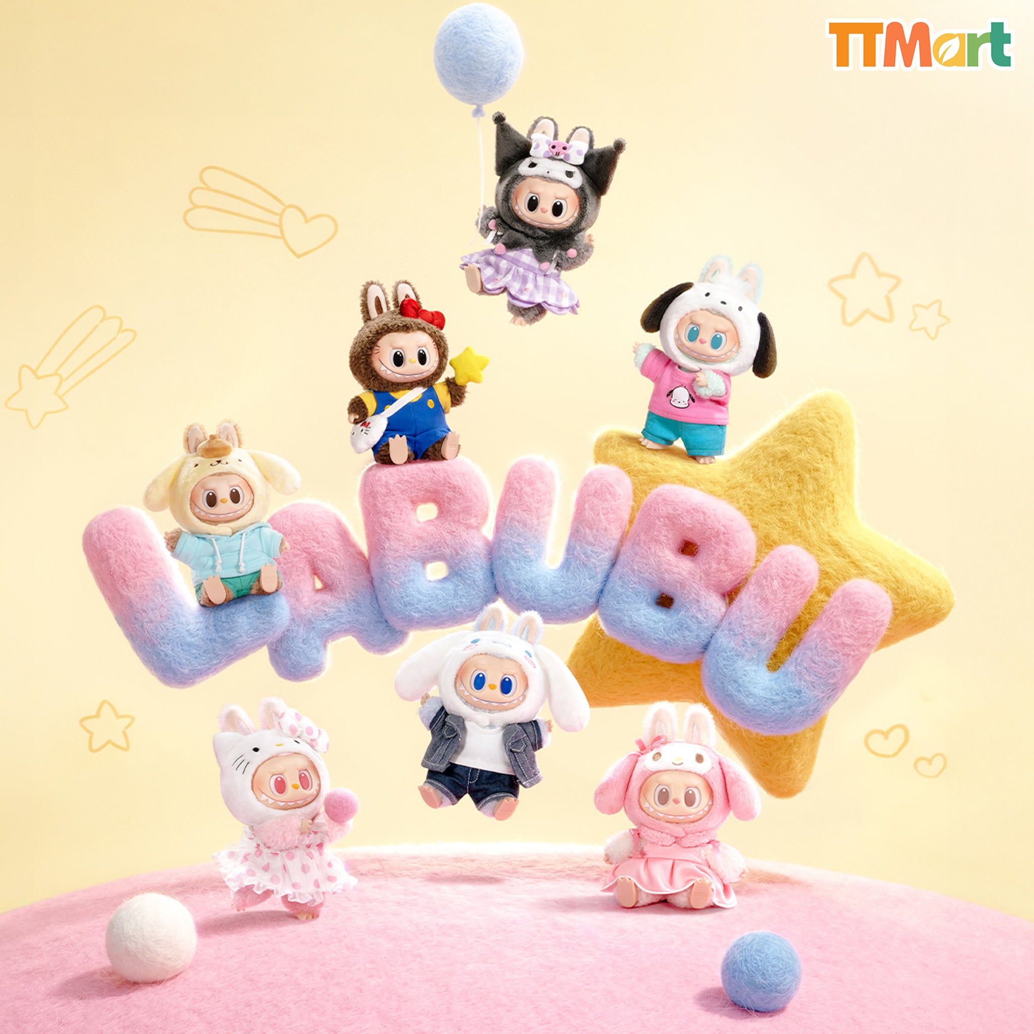 [PRE-ORDER] LABUBU THE MONSTERS x Hello Kitty and Friends Series Vinyl Plush Pendant Blind Box