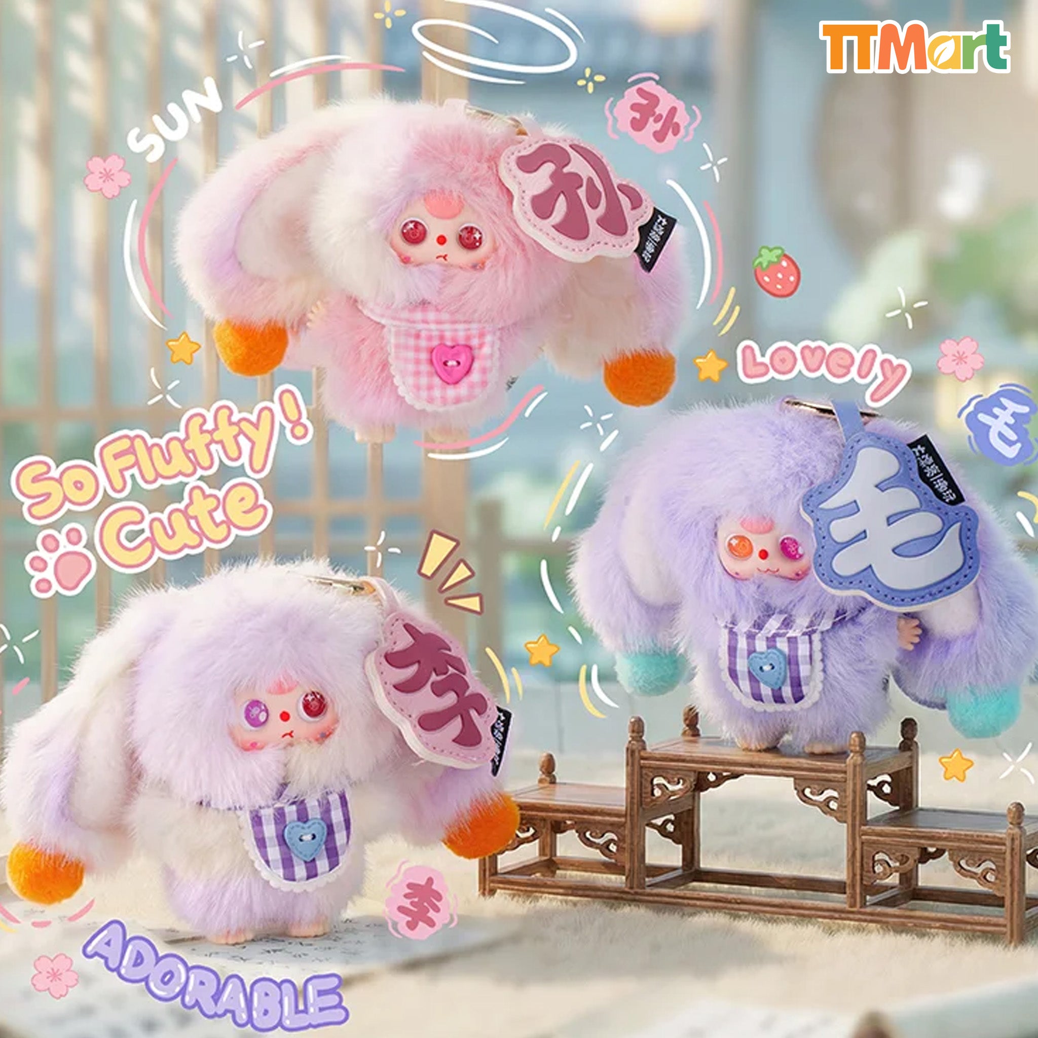 Baby Three The Hundred Surnames Little Rabbit Plush Series Blind Box