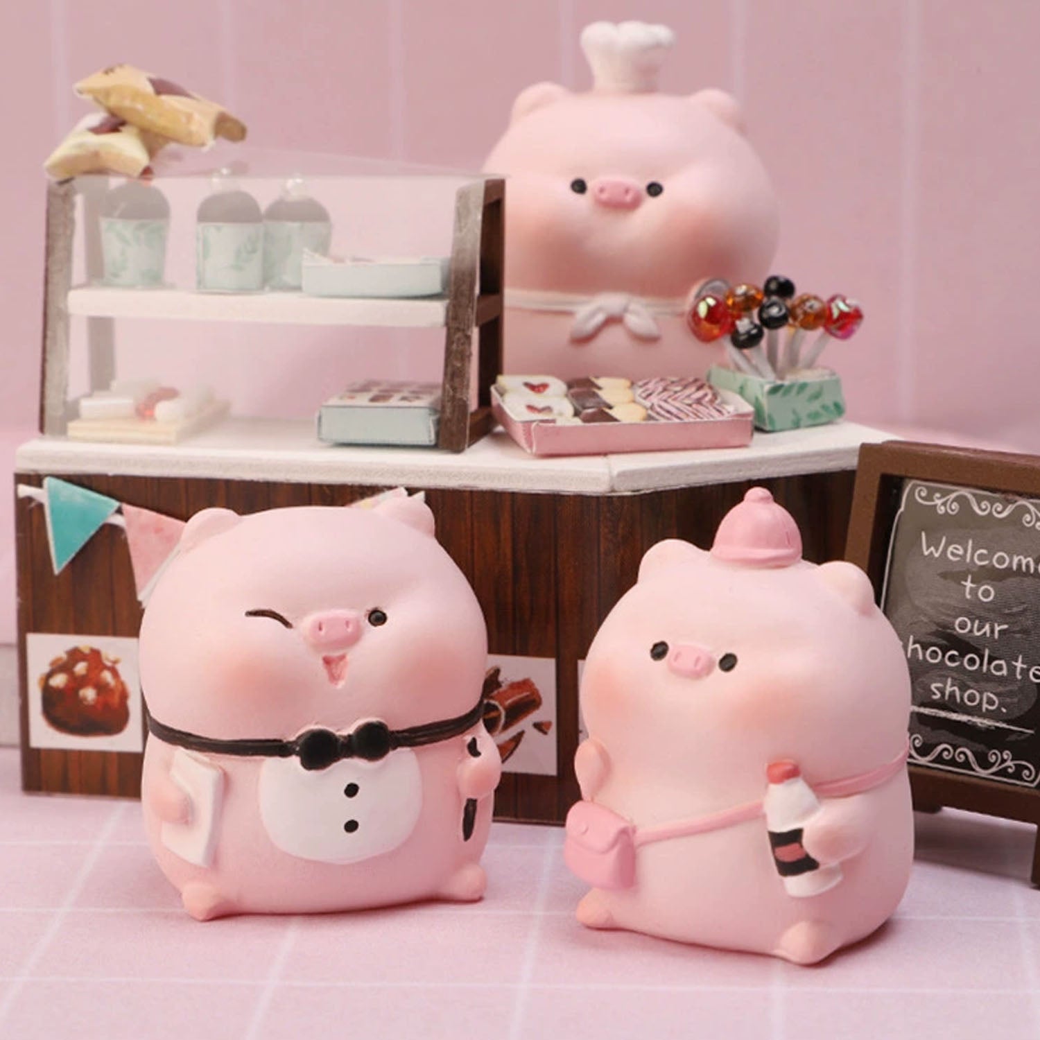 Piggy Restaurant Series Mini Bean Blind Box