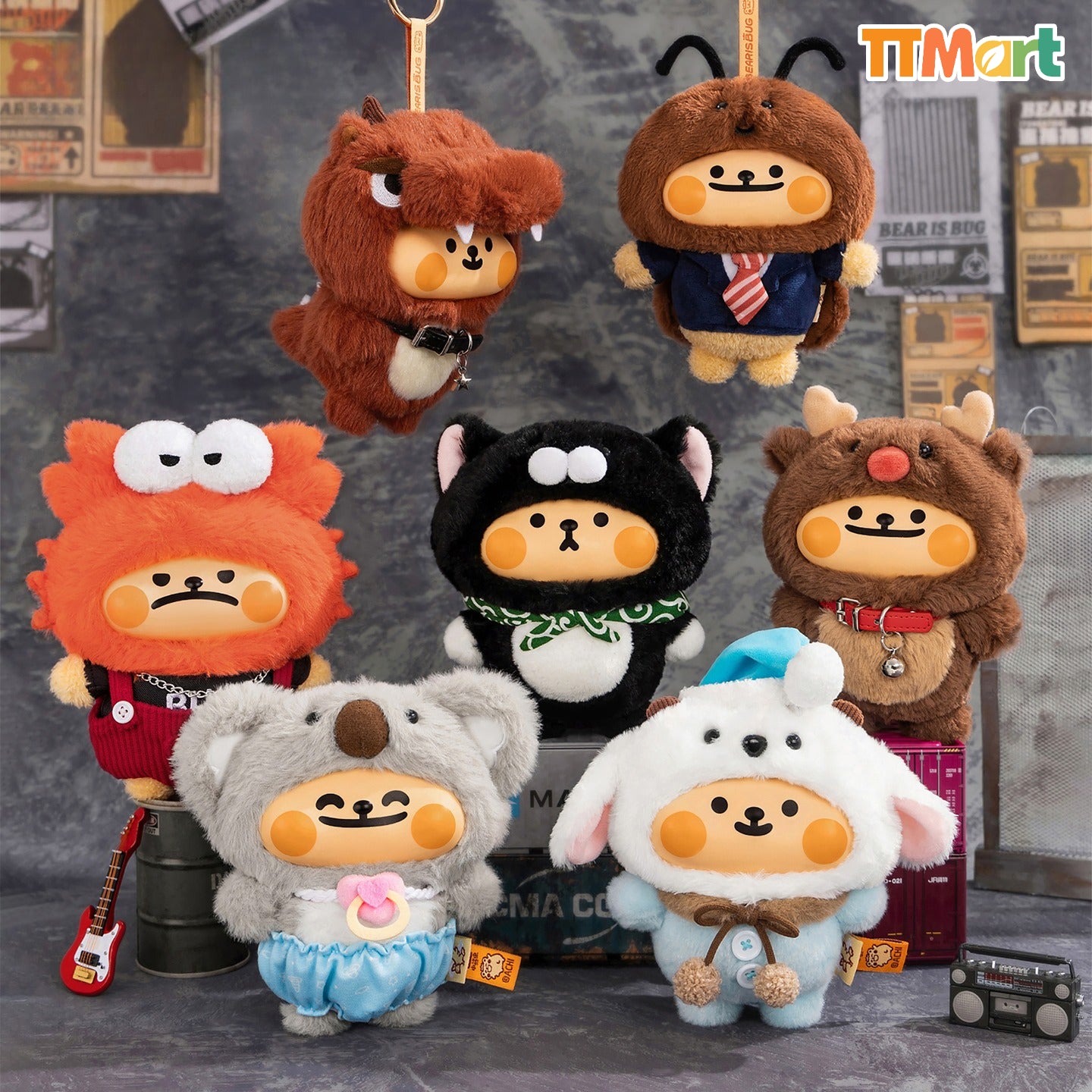 BEARISBUG Abstract Life Plush Pendant Series Blind Box