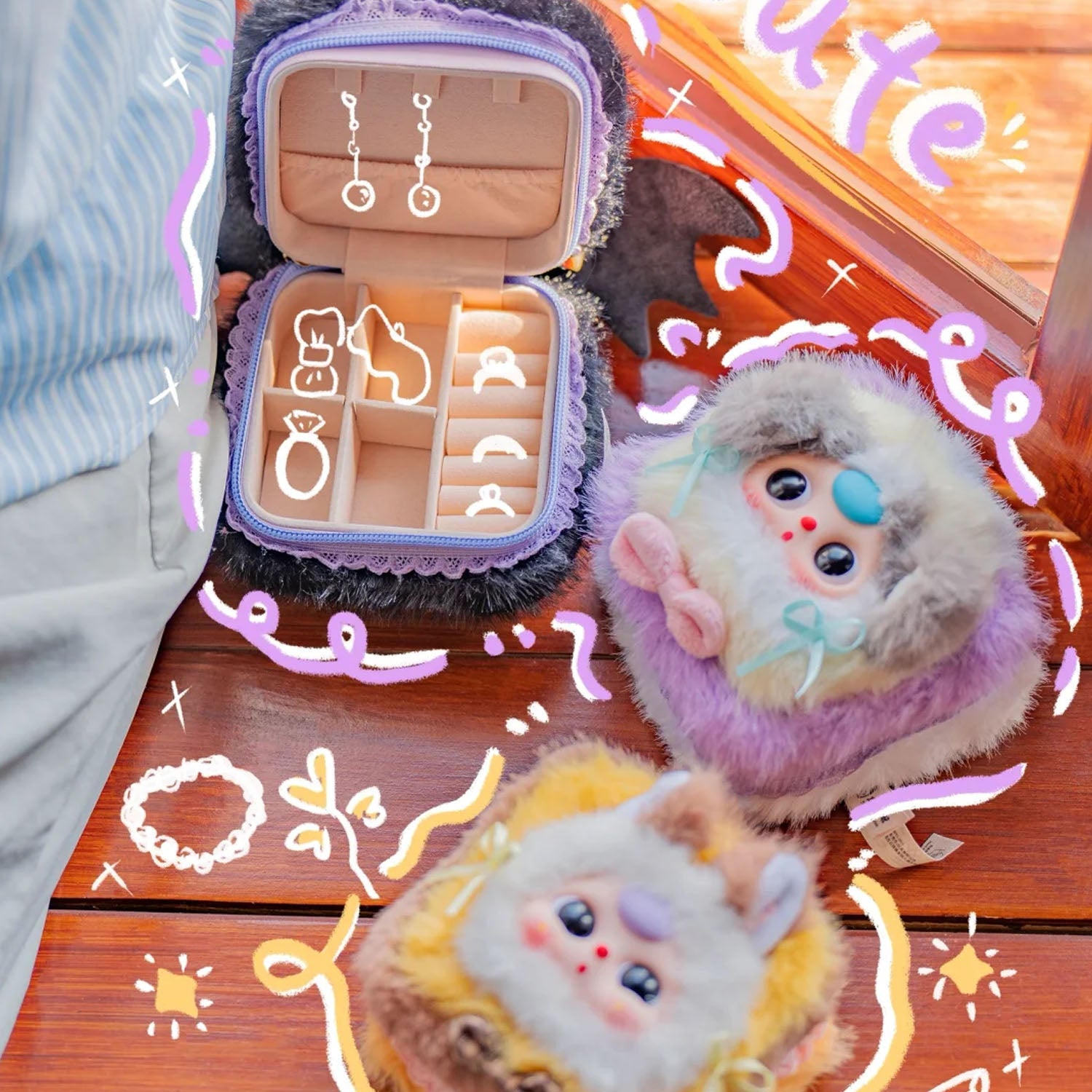 Baby Three Jewelry Box Series Plush Blind Box