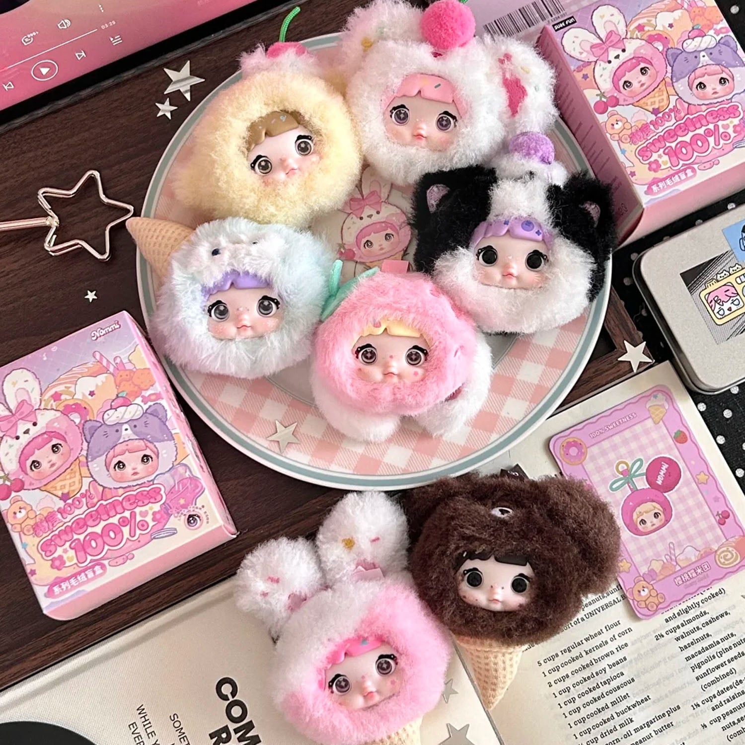 NOMMI 100% Sweetness Mini Plush Pendant Series Blind Box